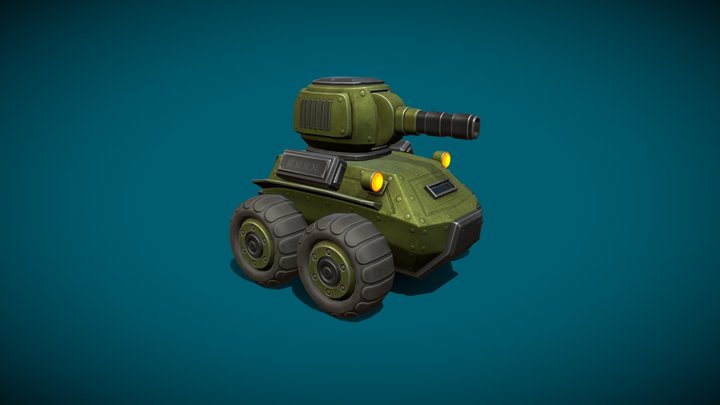Tank ( 4 skins ) 3D Model