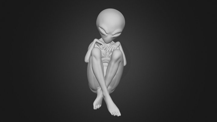 Alien in a Jar 3D Model