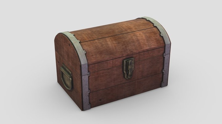 Treasure Chest Box 05 Low Poly PBR 3D Model