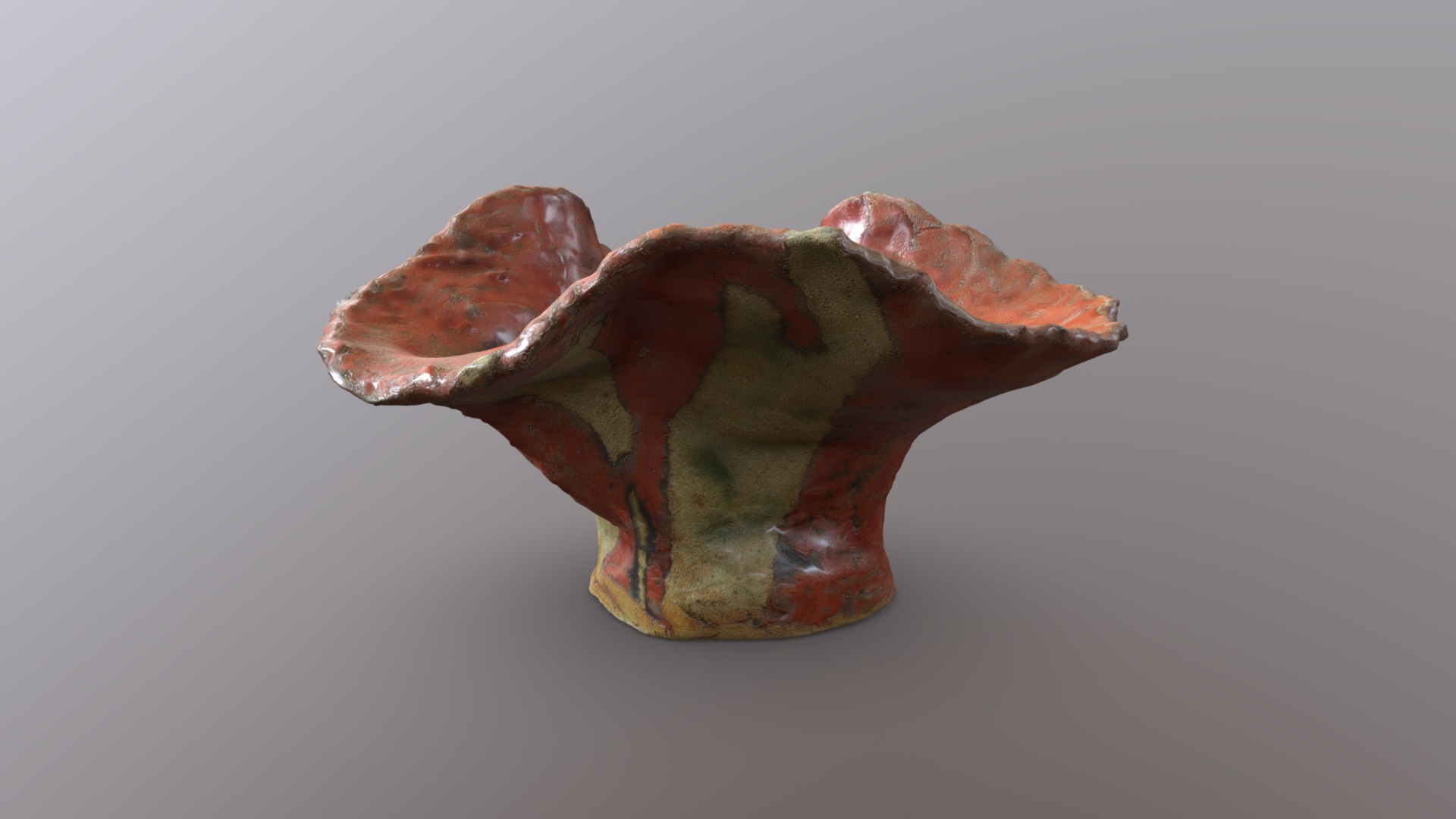 3D model Studio pottery sample - This is a 3D model of the Studio pottery sample. The 3D model is about a snail on a white background.