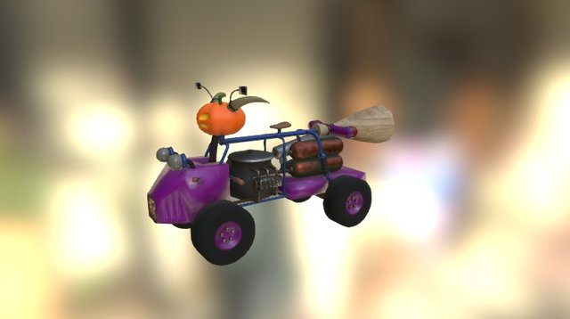 Broom Kart 3D Model
