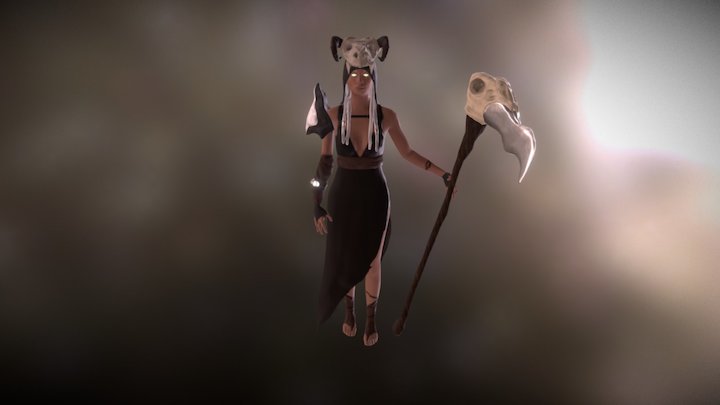 Ancient Death Goddess 3D Model