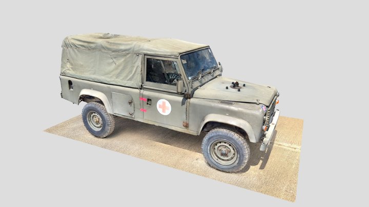 Land Rover Defender ambulance 3D Model