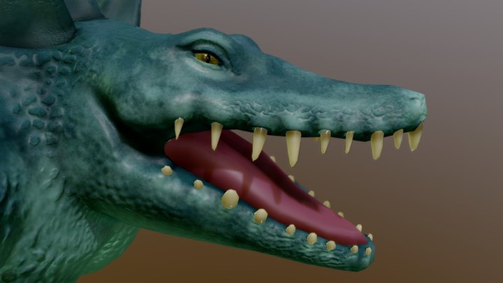 Crocodile Melee 3D Model
