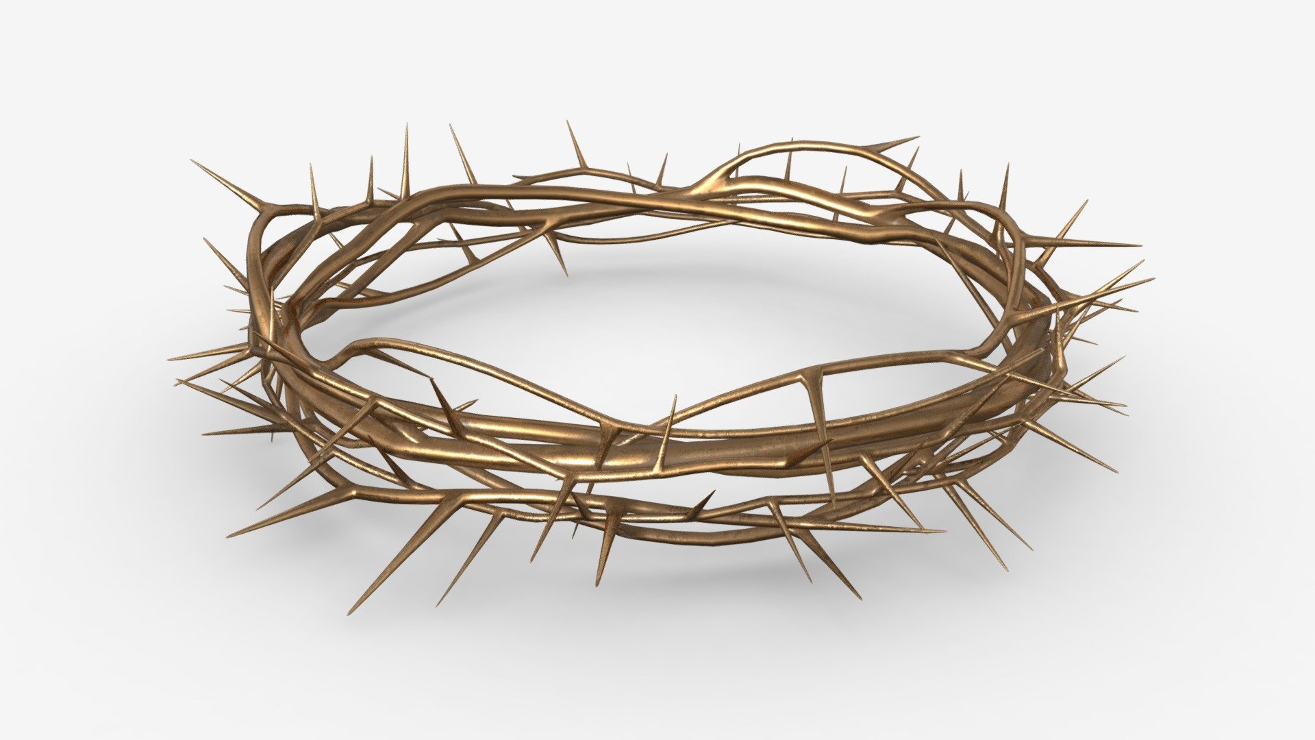 Сrown of thorns metal gold - Buy Royalty Free 3D model by HQ3DMOD