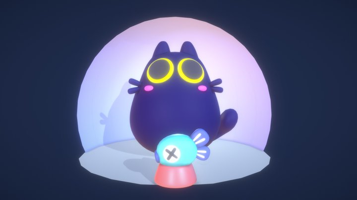 Just a Hungry Cat 3D Model