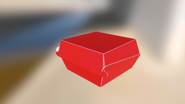 box hamburger 3D Model