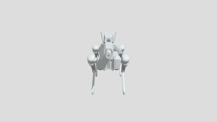 Vision 60 Q-UGV Combat Unit 3D Model