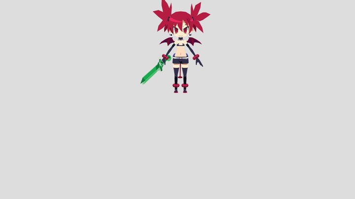Disgaea 6 Etna low poly demake 3D Model