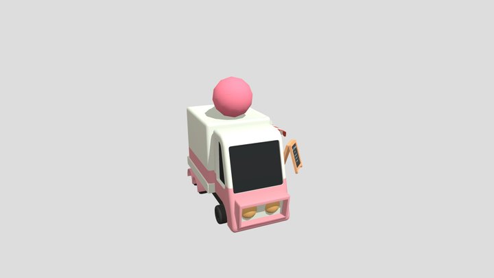 Ice Cream Truck Asset Pack 3D Model