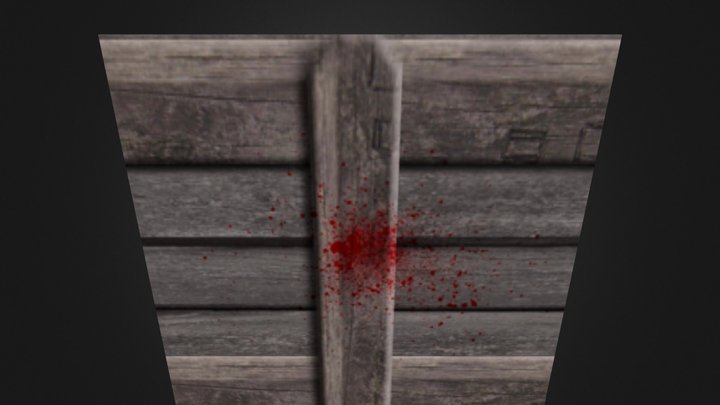 Blood Splatter Crate 3D Model