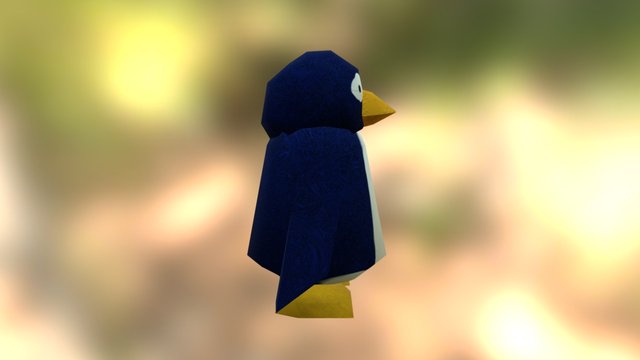 Penguin Low Poly 3D Model