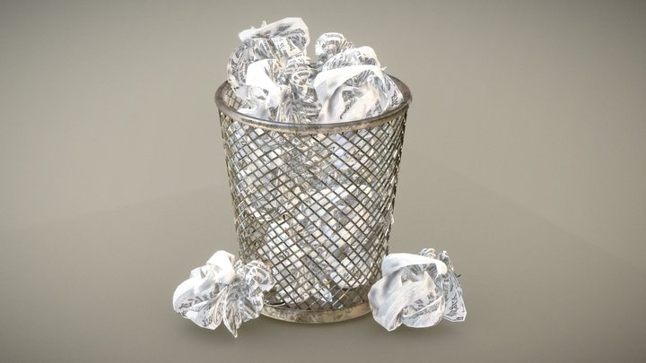 Papers Trash 3D Model