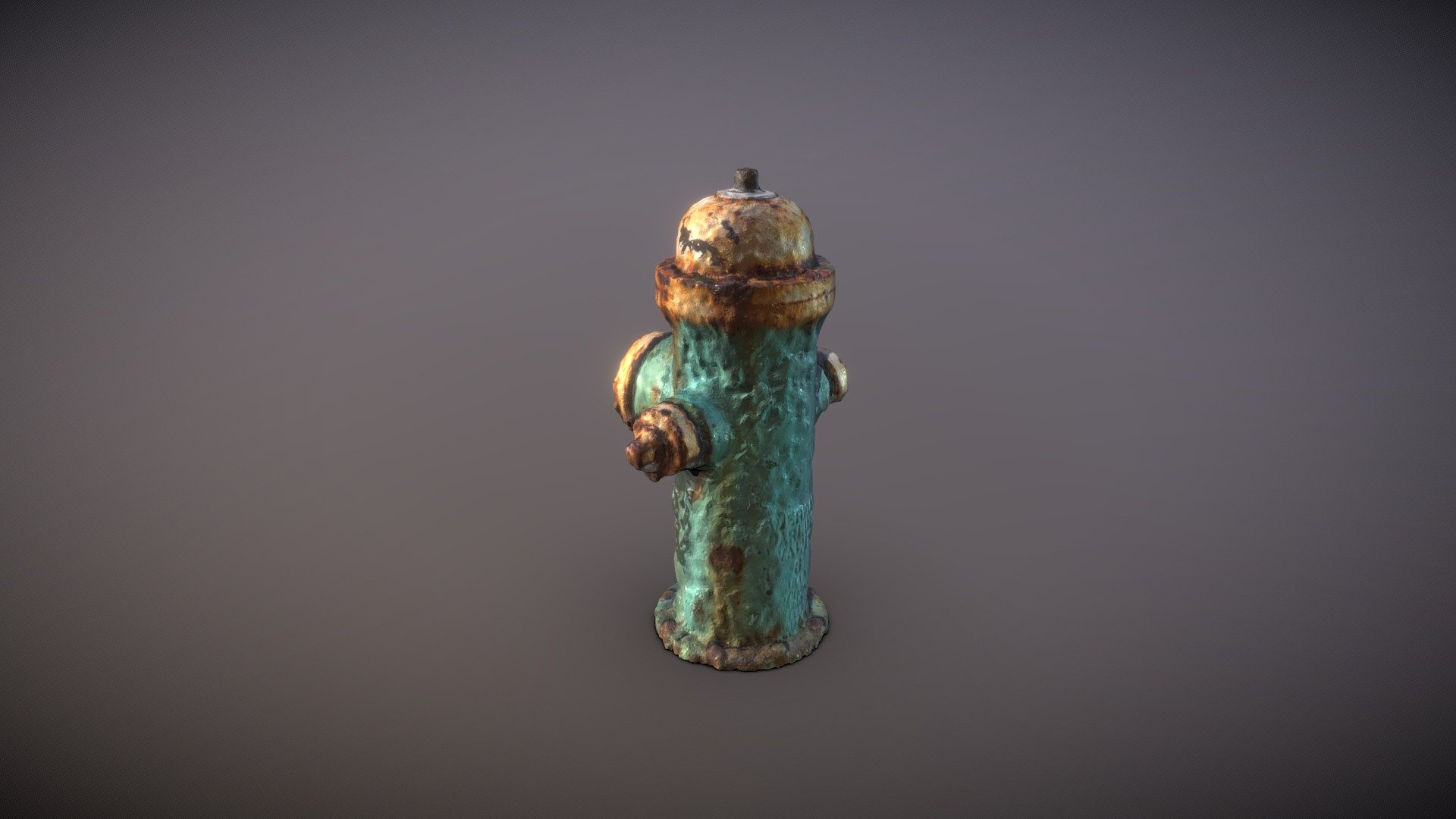 Rusted Fire Hydrant (Green) - Photoscan