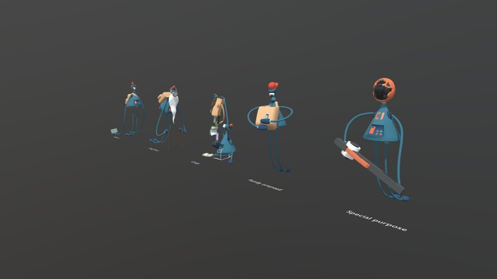 Robot 5 Variations 3D Model