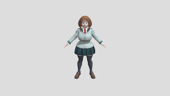 ochaco_uraraka_giggle (1) 3D Model