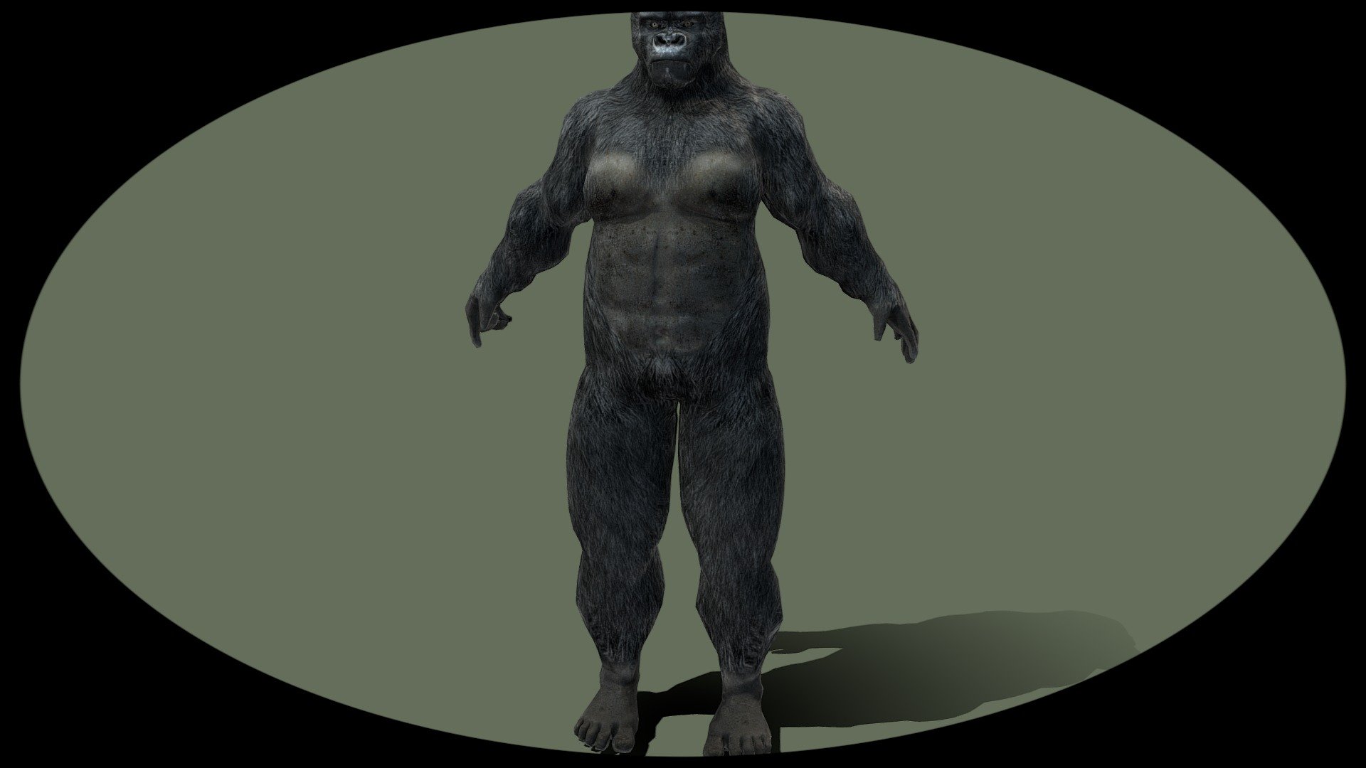 Low Poly Rigged Gorilla Ape Avatar Character - Buy Royalty Free 3D ...