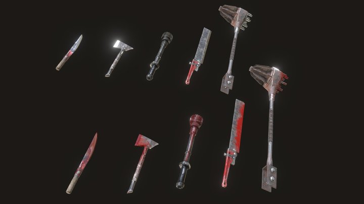 Junk Weapons 3D Model