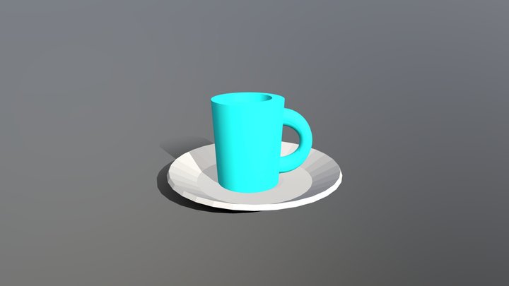 Cup And Plate 3D Model