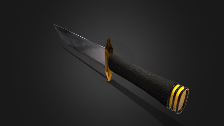Knife, Hunting Knife 3D Model