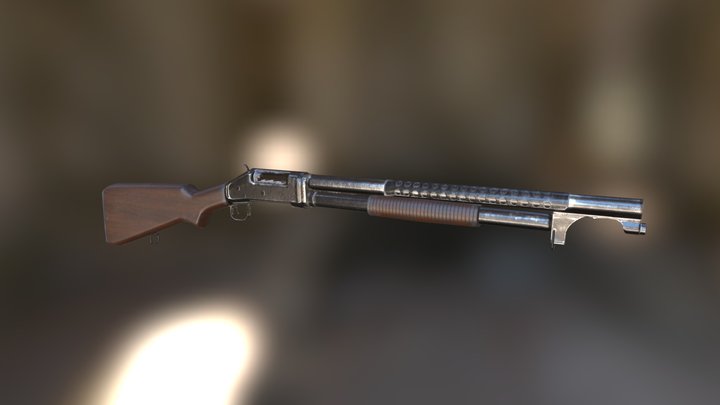 Winchester M97 TrenchGun 3D Model