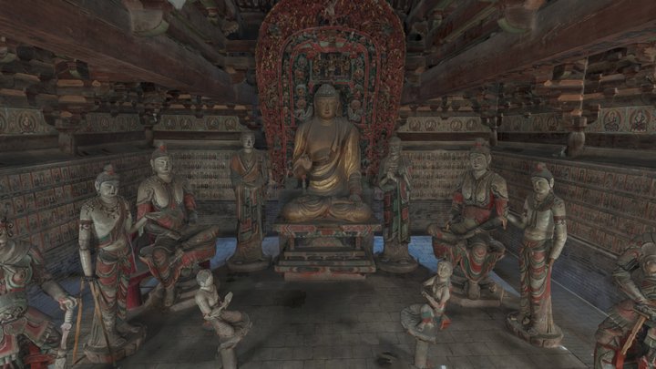Zhenguosi Monastery | Wanfo Hall 3D Model