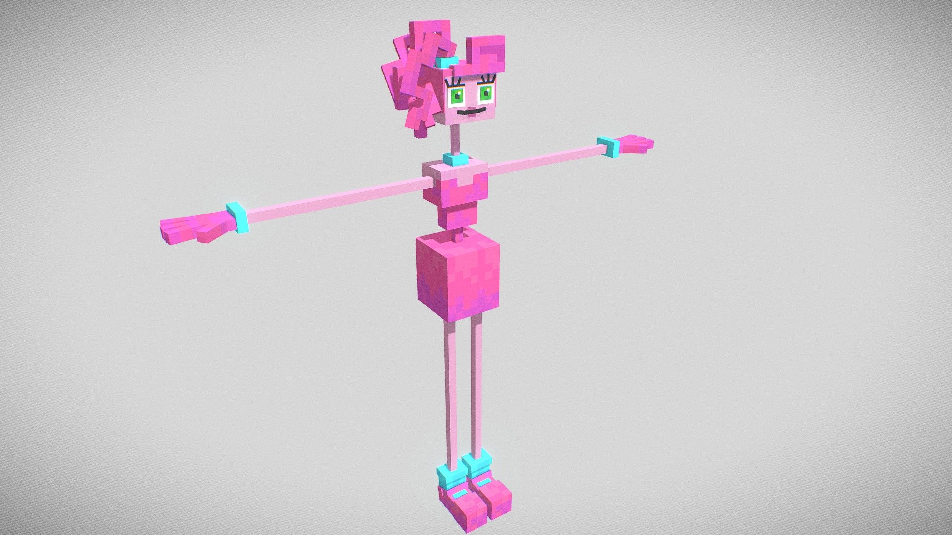 Pixy on X: A new playmate! Mommy Long Legs🕷️❤️! ----------o----------  #Minecraft #3Dmodel #pixelart  / X