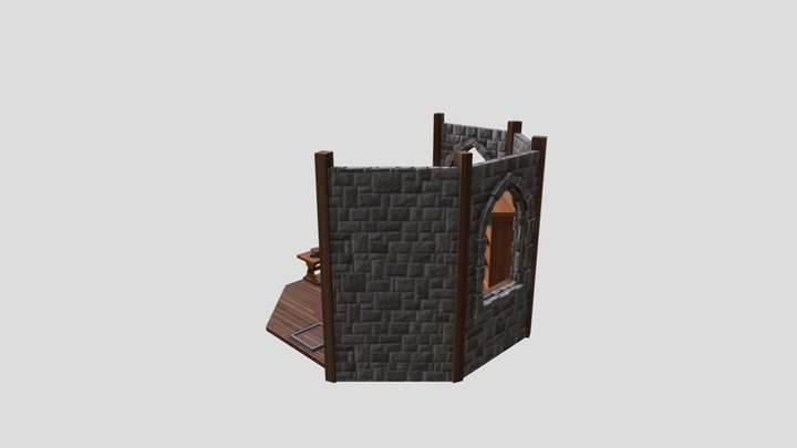 Wizard's Study 3d Scene Diorama 3D Model