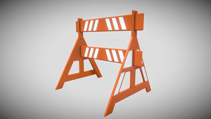 Traffic Barrier 002 3D Model