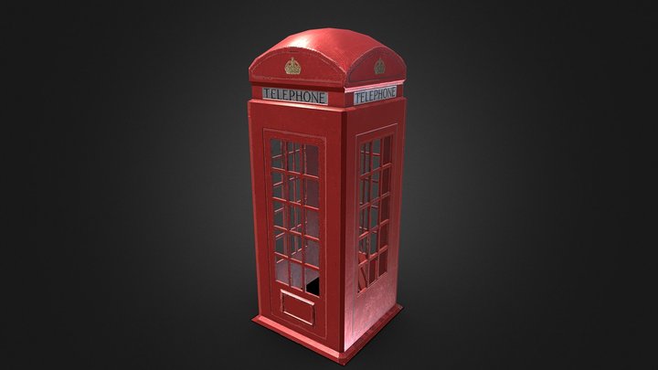 UK Telephone Box 3D Model