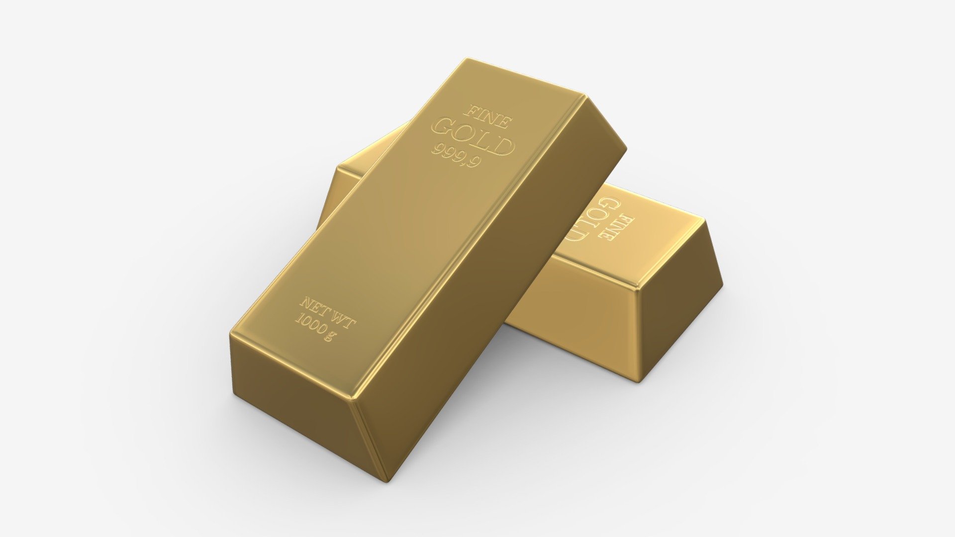 Gold ingots 04 — Sketchfab embed 3D viewer