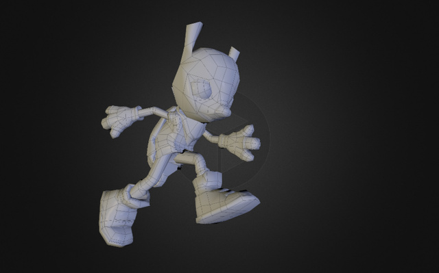 ArmadilloPruebaRiggingCorrer 3D Model
