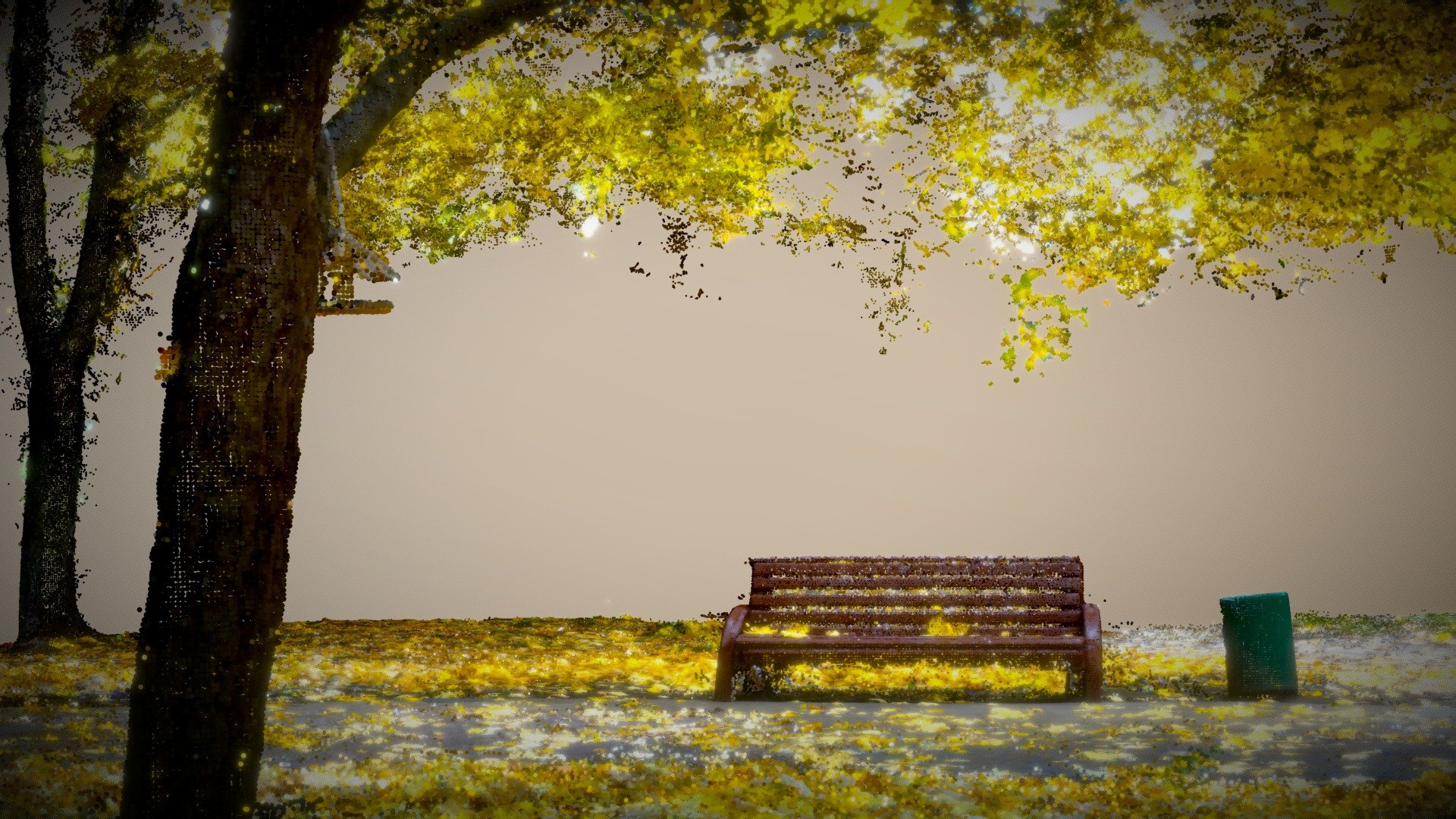 Autumn. Point cloud. — Sketchfab embed 3D viewer