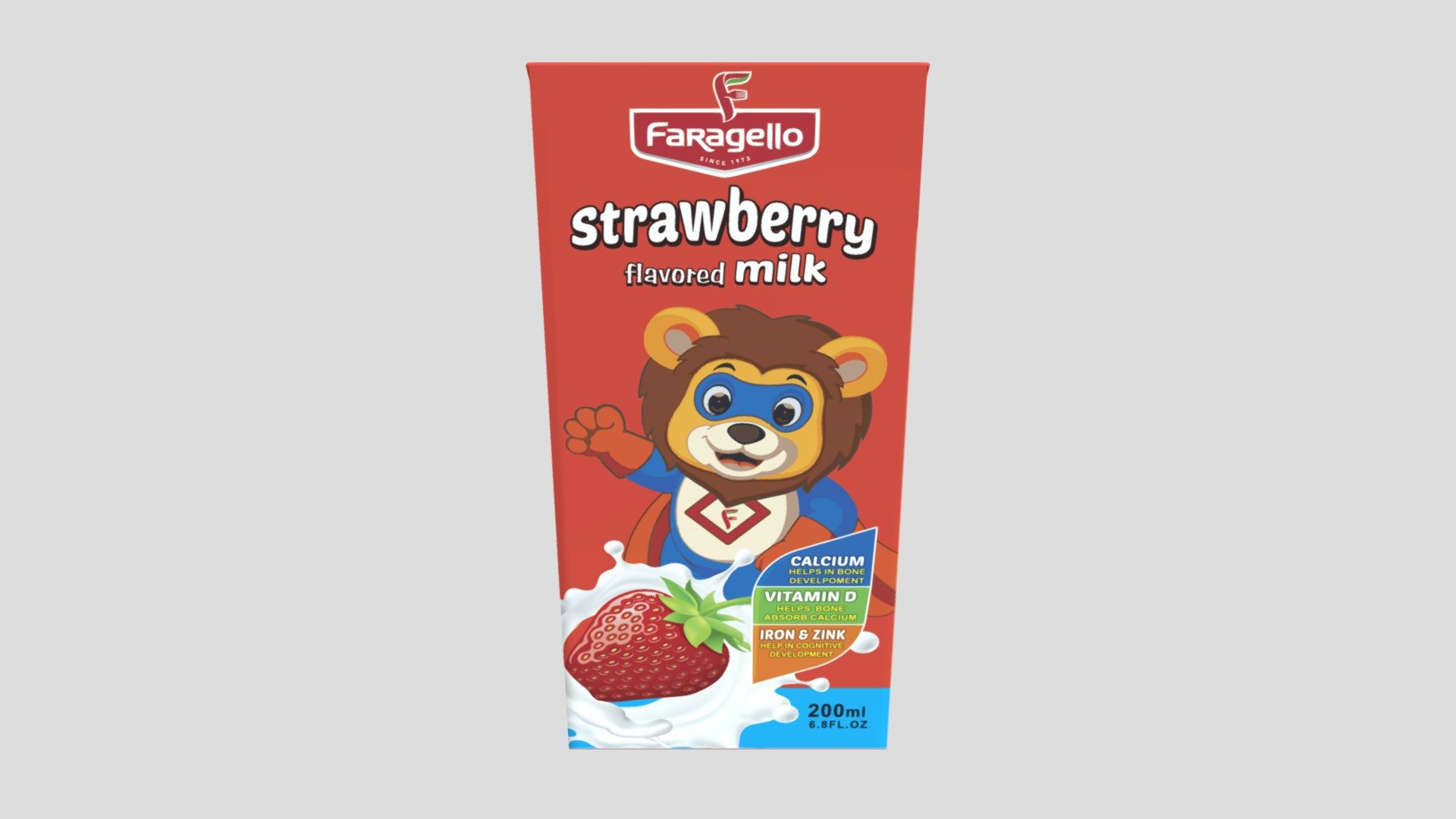 Strawberry Milk 200 Ml Faragello