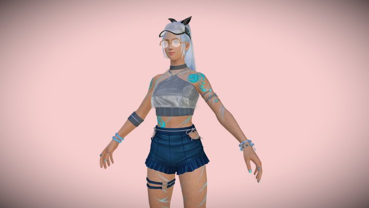Free Fire 3D Model - Female 00 3D Model