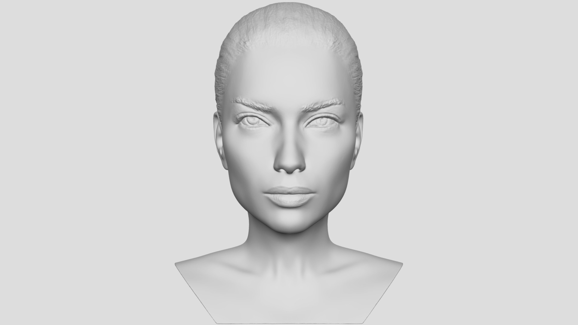 3D model Adriana Lima bust for 3D printing - This is a 3D model of the Adriana Lima bust for 3D printing. The 3D model is about a bust of a person.