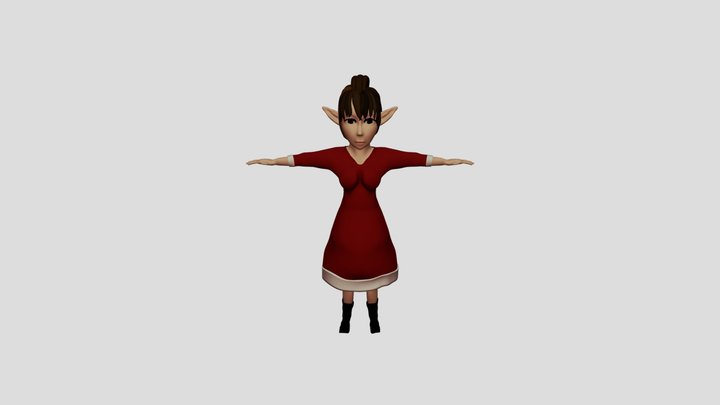 Elf Child (Christmas) 3D Model