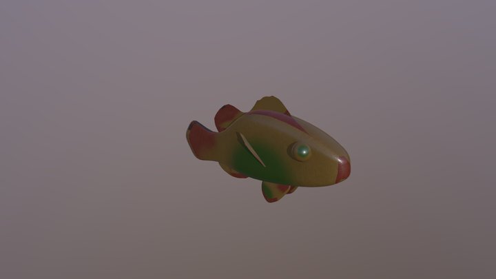 Scary Clown Fish 3D Model