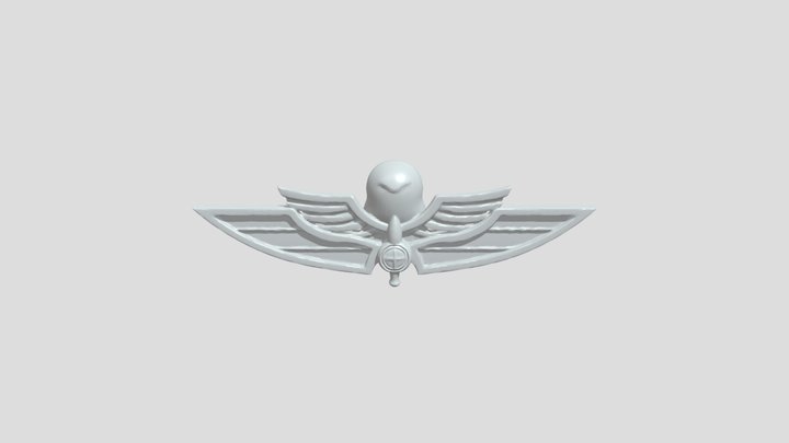 Eagle with wings and dagger 3D Model