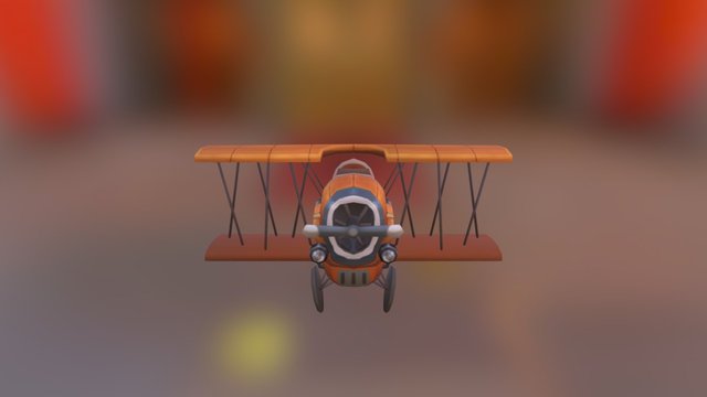 3d Biplane 3D Model