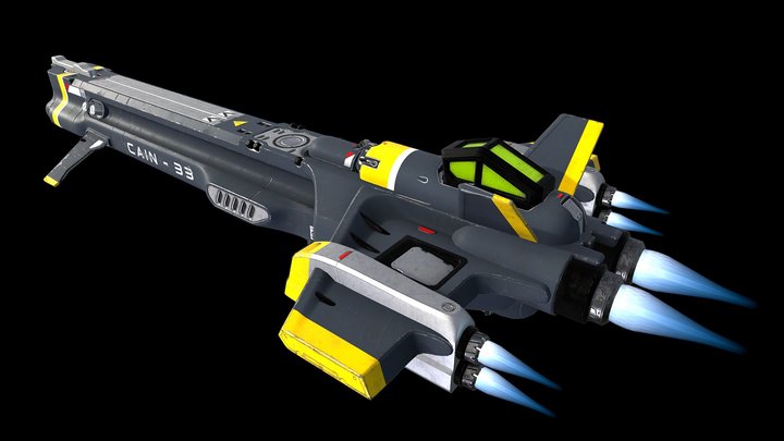 Cain-33 Scout Ship 3D Model
