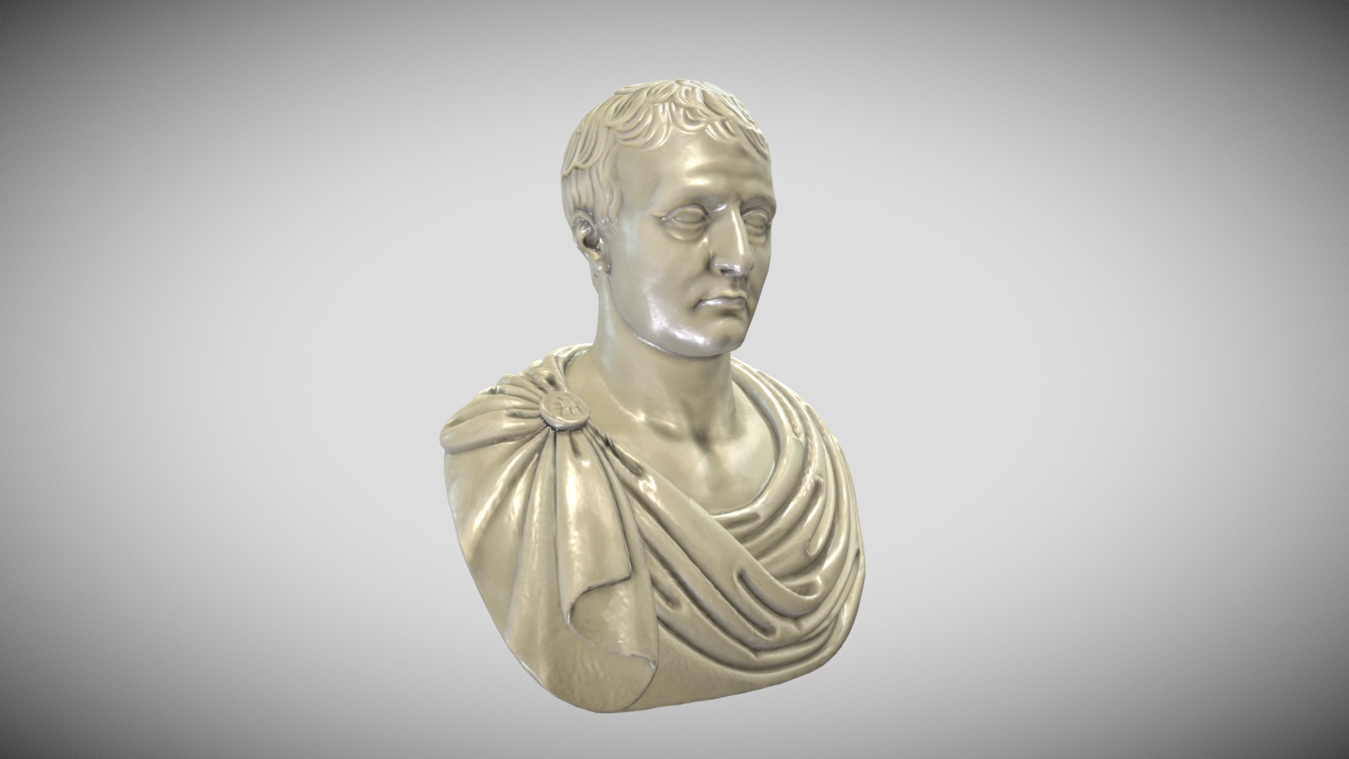 3D model Napoleon Bust - This is a 3D model of the Napoleon Bust. The 3D model is about a statue of a person.