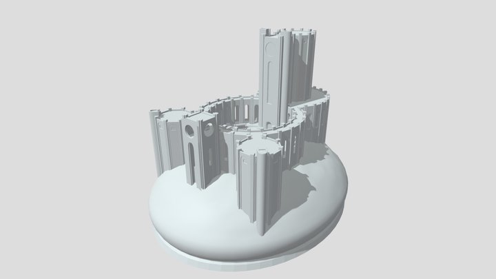 College Of Winterhold Diorama 3D Model
