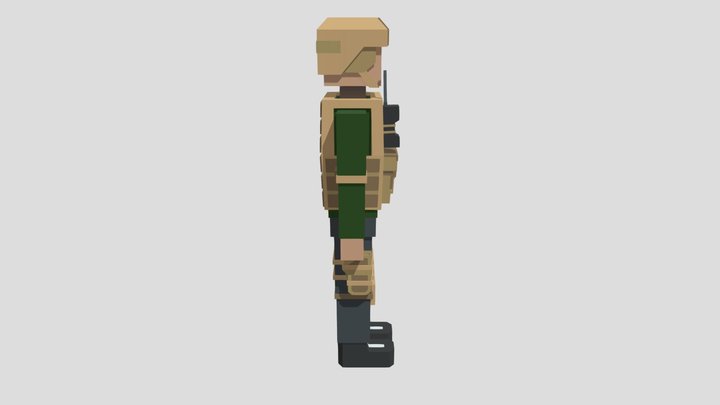 (CLA) Lowpoly Soldier 3D Model