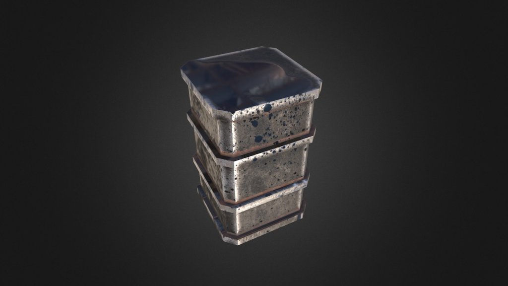 Weathered Oil Container