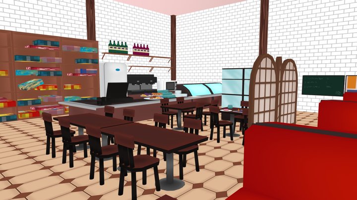 Service Design Project - BoardGame Cafe 3D Model