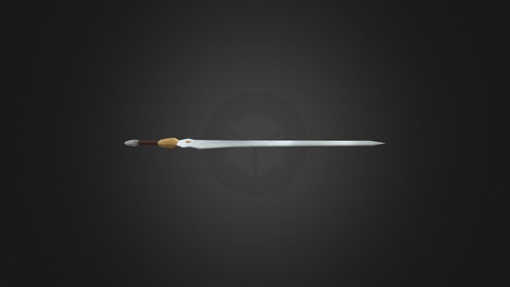 Gold Dragon Sword 3D Model