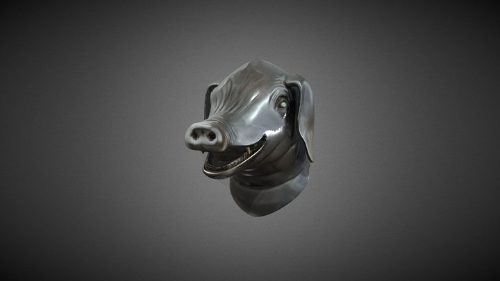 Bronze Boar Head (Old Summer Palace) 3D Model