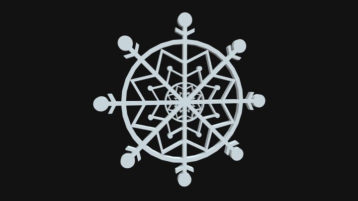 №1 - Maze: Snowflake 3D Model