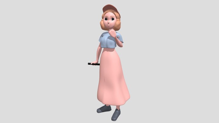Girl Character 3D Model
